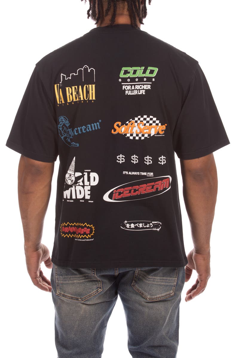 ICECREAM Rich Graphic T-Shirt, Alternate, color, Black