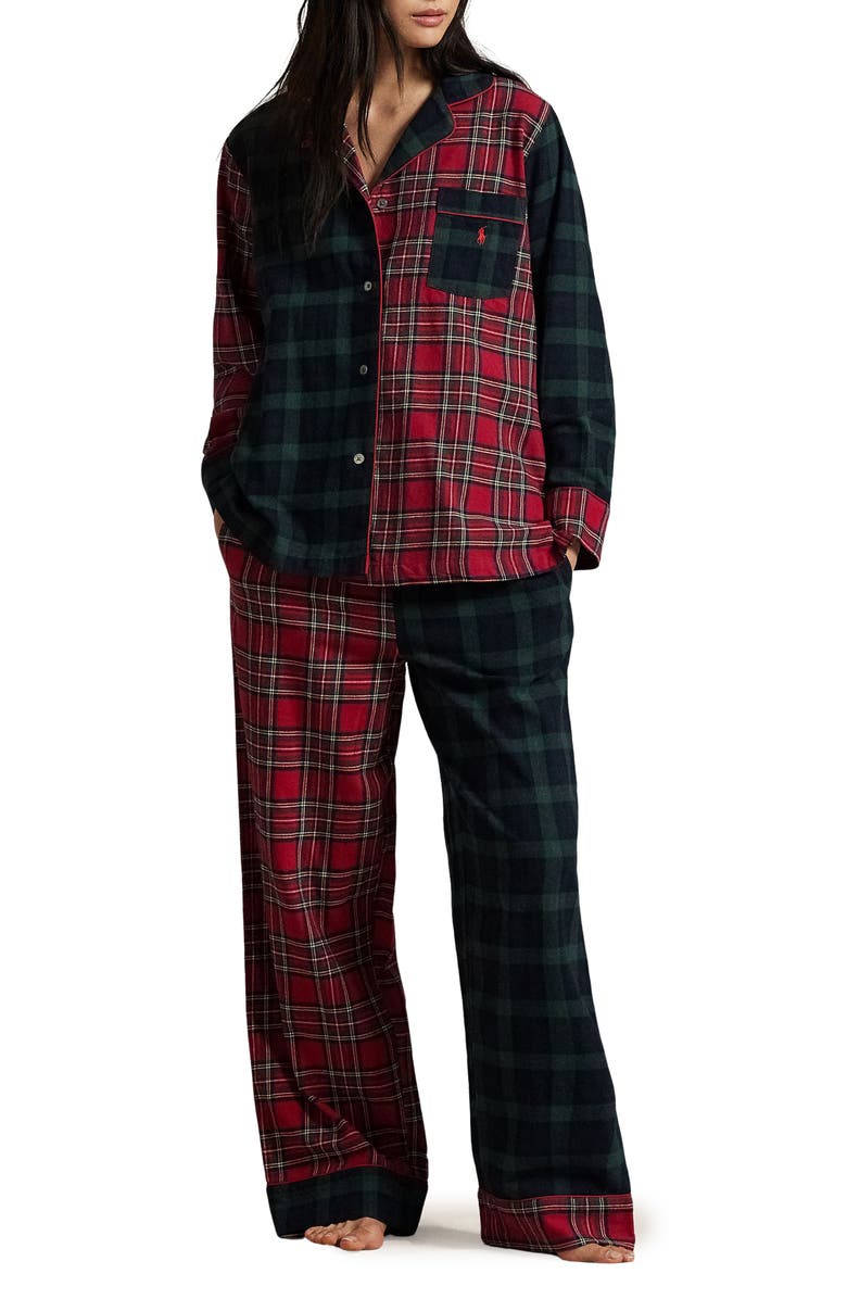 Polo Ralph Lauren Madison Plaid Cotton Pajamas, Main, color,