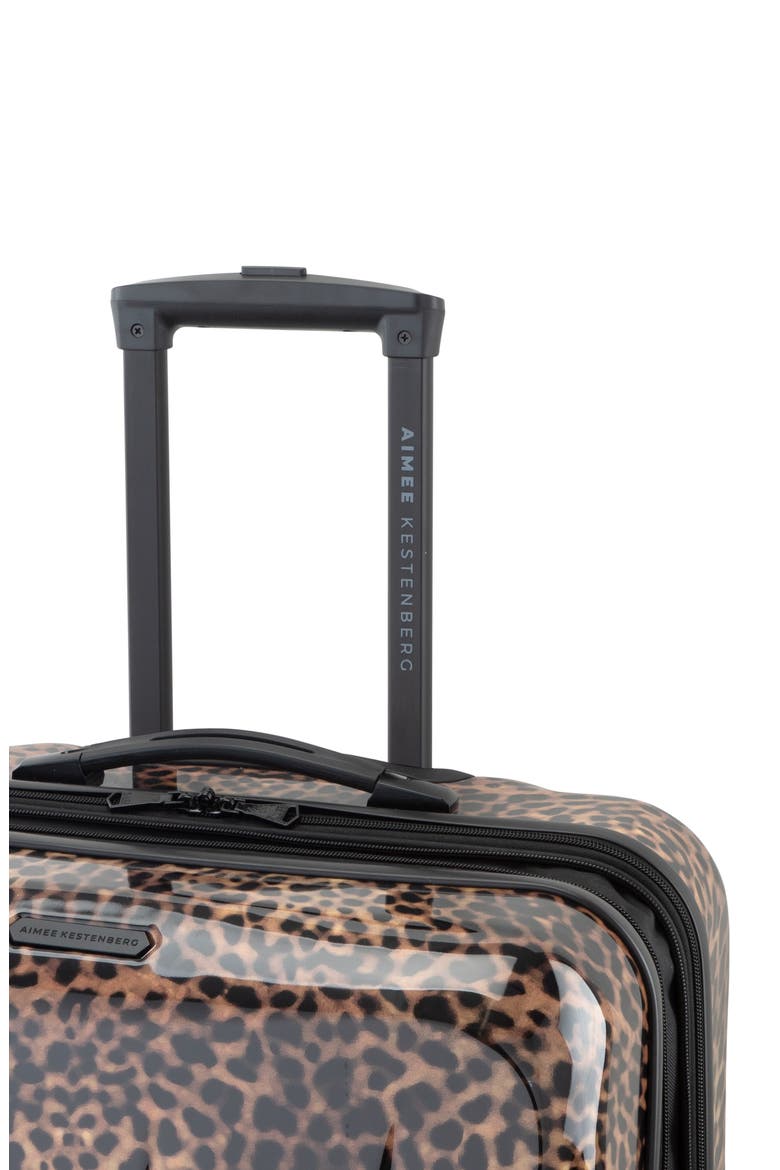 Jewel Strut Runway Spots 20-Inch Hardside Spinner Suitcase, Alternate, color, BROWN LEOPARD