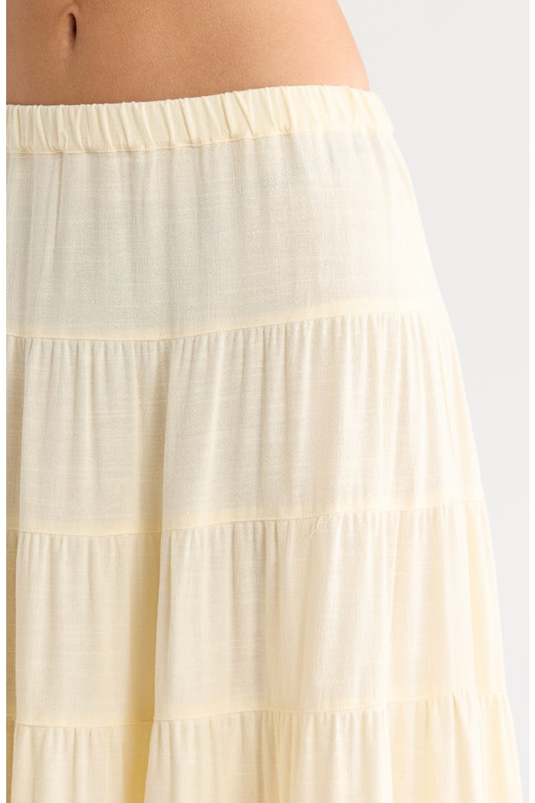 Carrie Tiered Maxi Skirt, Alternate, color, VANILLA
