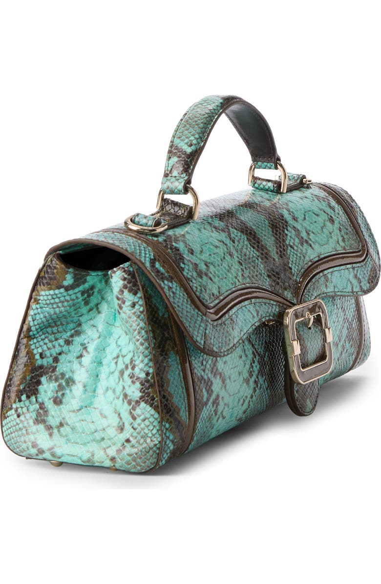 Brahmin Dayan Snake Embossed Leather Top Handle Bag, Alternate, color,