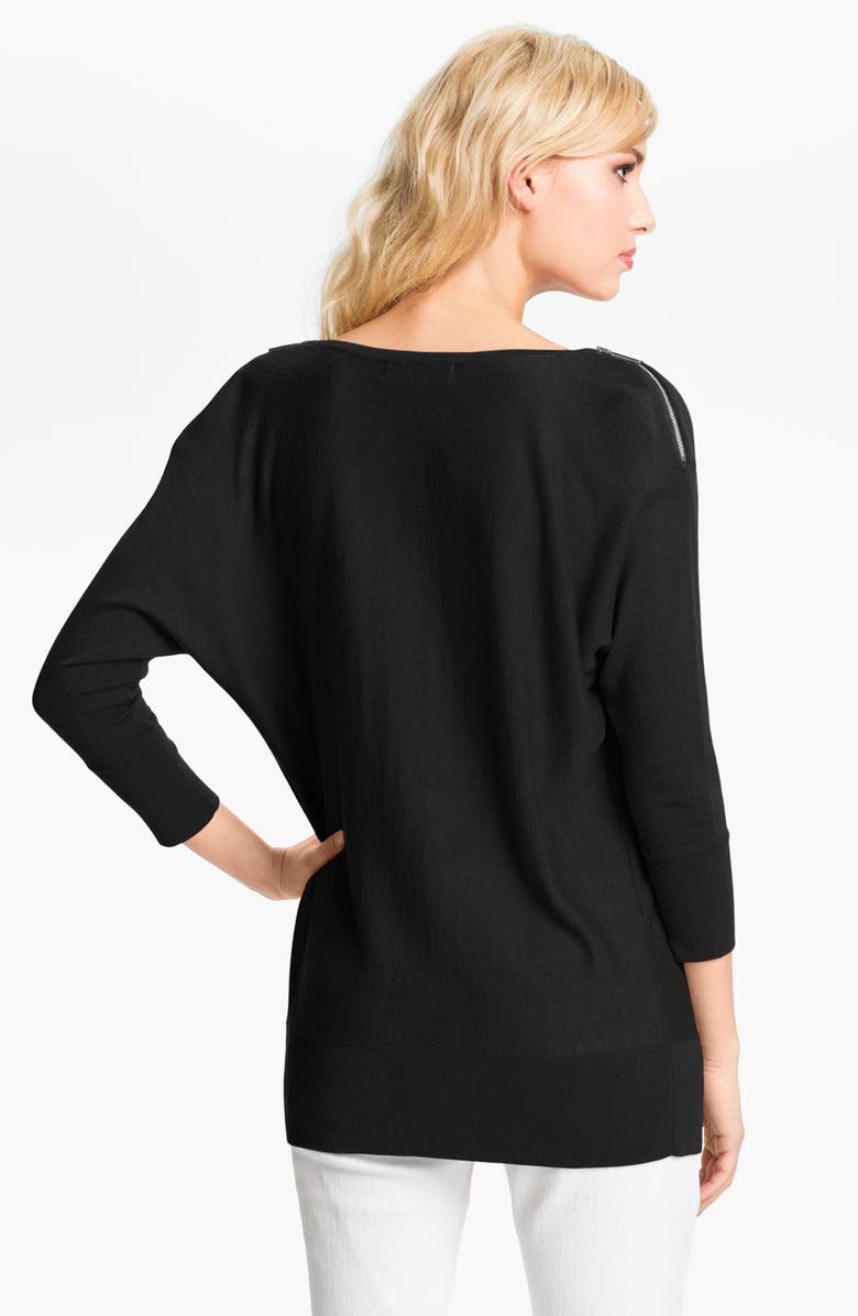 MICHAEL Michael Kors Zip Shoulder Sweater, Alternate, color, 