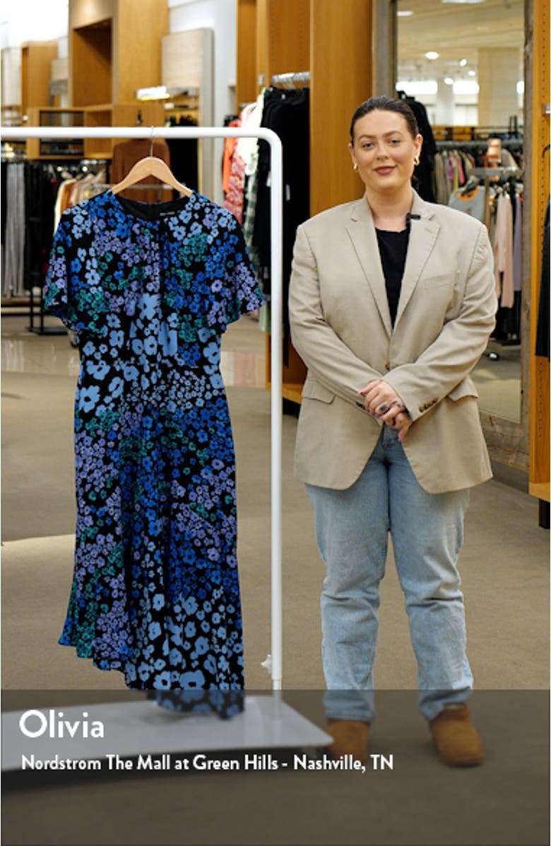 Floral Flutter Sleeve Midi Dress, sales video thumbnail