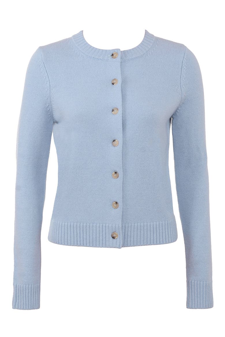 Signature Bluebell Wool & Cashmere Blend Cardigan, Alternate, color, BLUEBELL