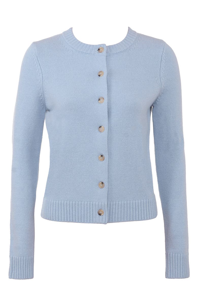 HOUSE OF CB Signature Bluebell Wool & Cashmere Blend Cardigan, Alternate, color, 