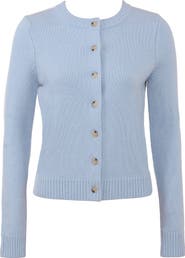 HOUSE OF CB Signature Bluebell Wool & Cashmere Blend Cardigan