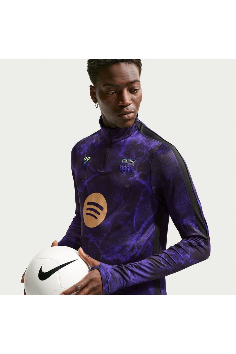 Men's Nike  Black Barcelona 2026/27 Away Strike Drill Dri-FIT Quarter-Zip Top, Alternate, color, Black