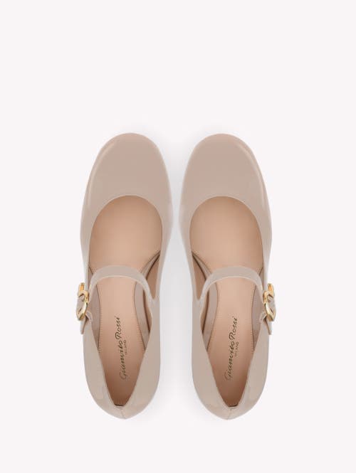 Gianvito Rossi Women's Mary Ribbon Block Heel Mary Jane Pumps In Pink Leather