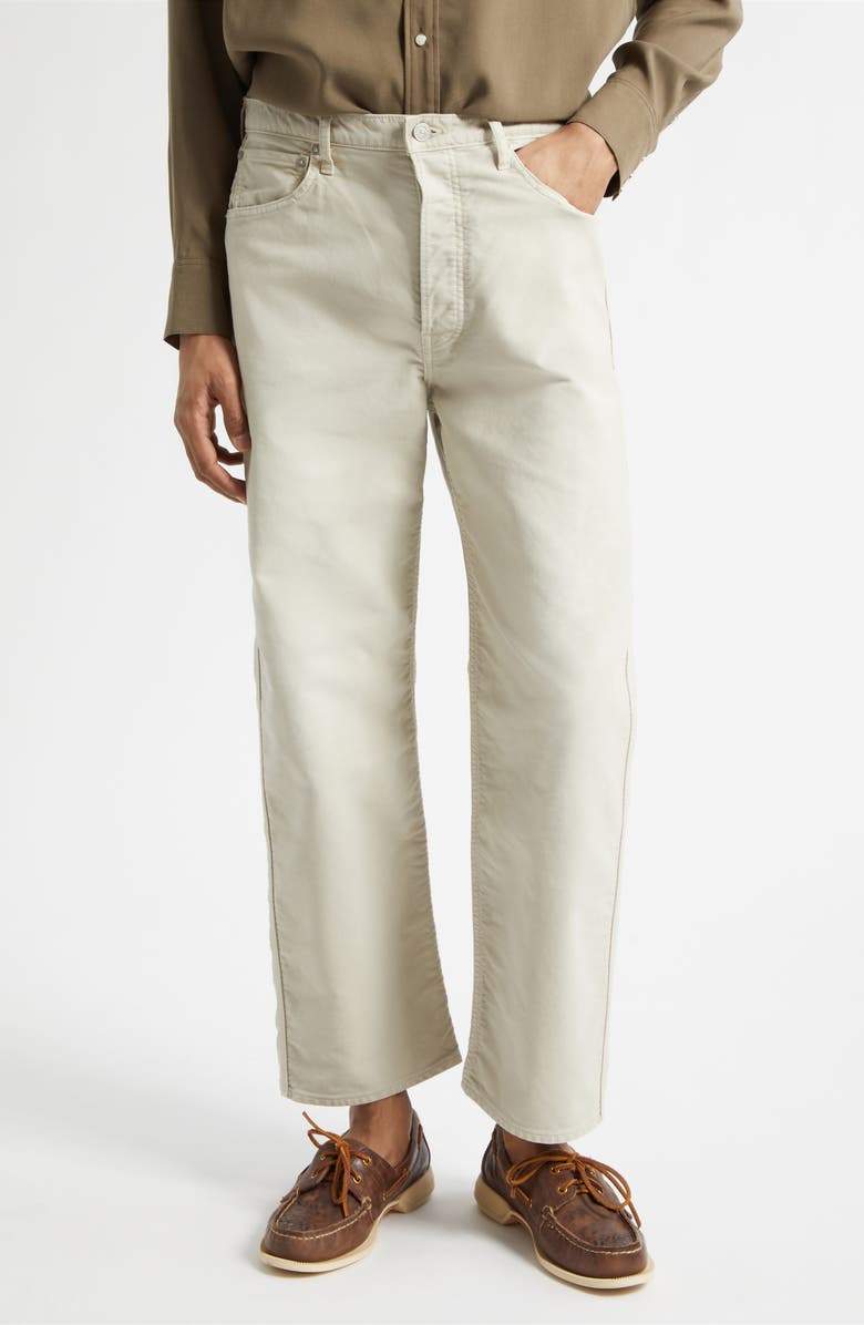 VISVIM Fluxus 01 Corduroy Wide Leg Pants, Main, color, Ivory