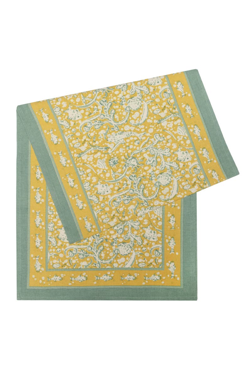 La Mer Runner, Main, color, Aqua/Citrine 16" x 72"