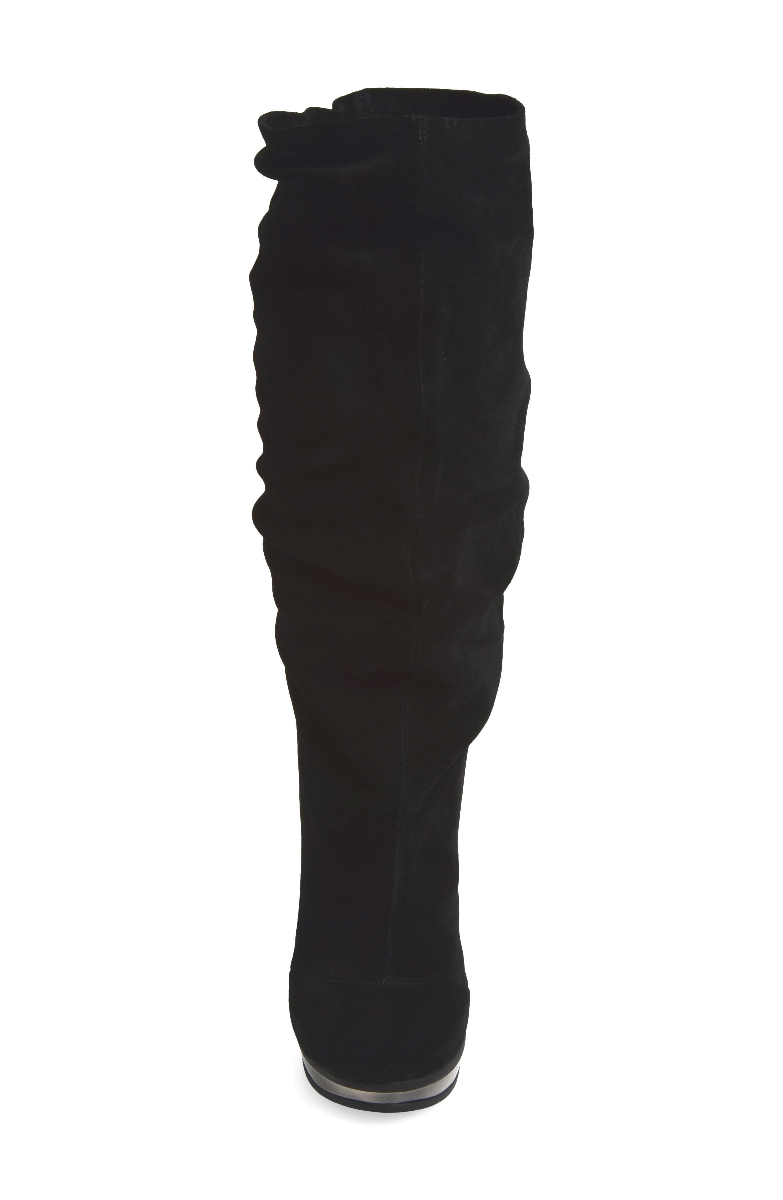 Slay To the Knee Boot, Alternate, color, BLACK SUEDE