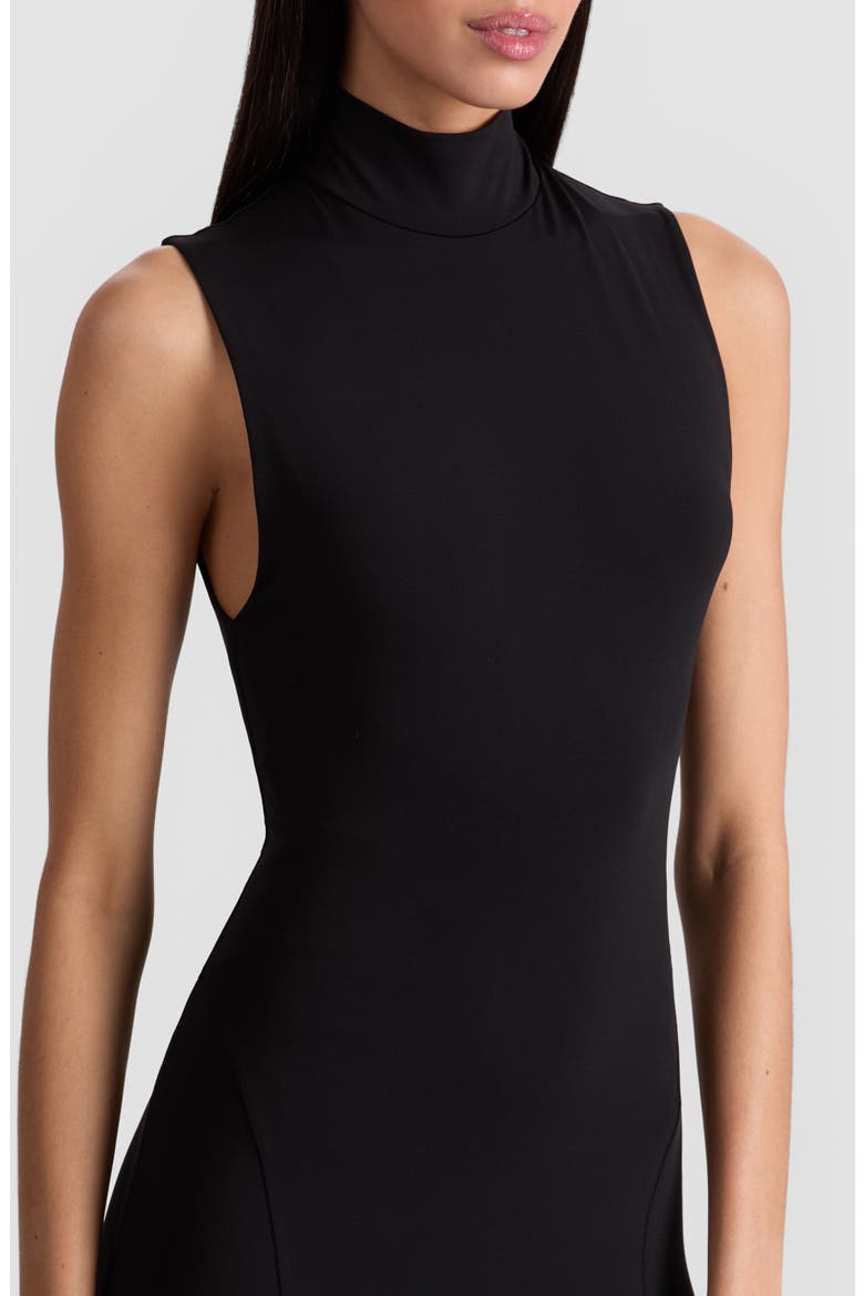 Augsta Sleeveless Turtleneck Maxi Dress, Alternate, color, BLACK