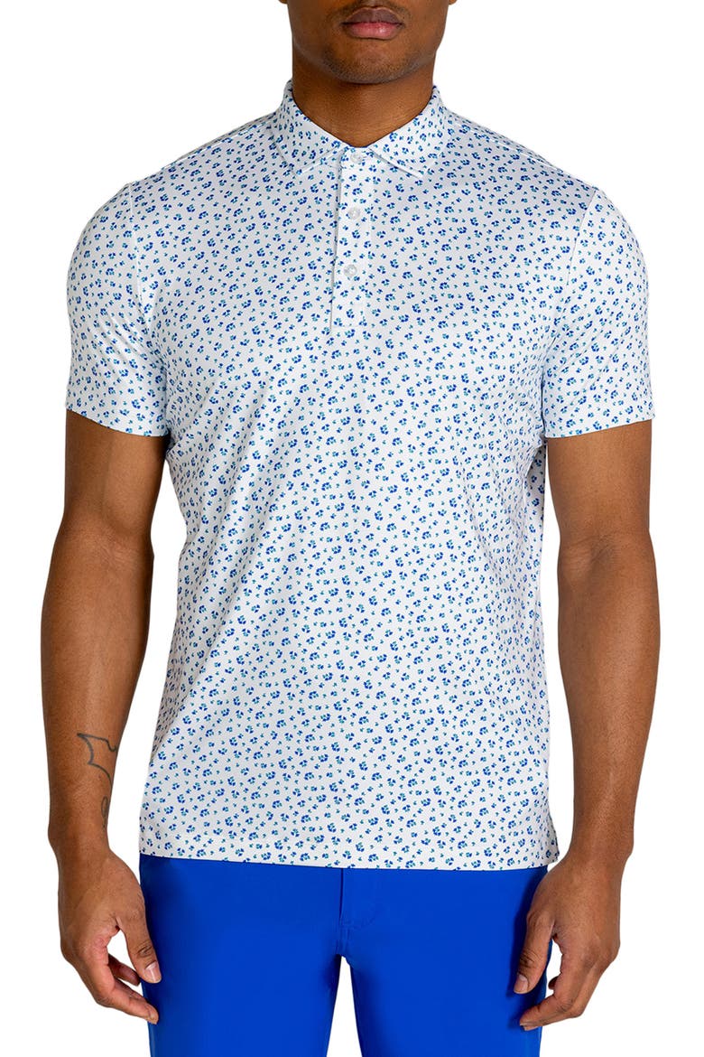 Hyndford Floral Polo, Main, color, BRIGHT WHITE