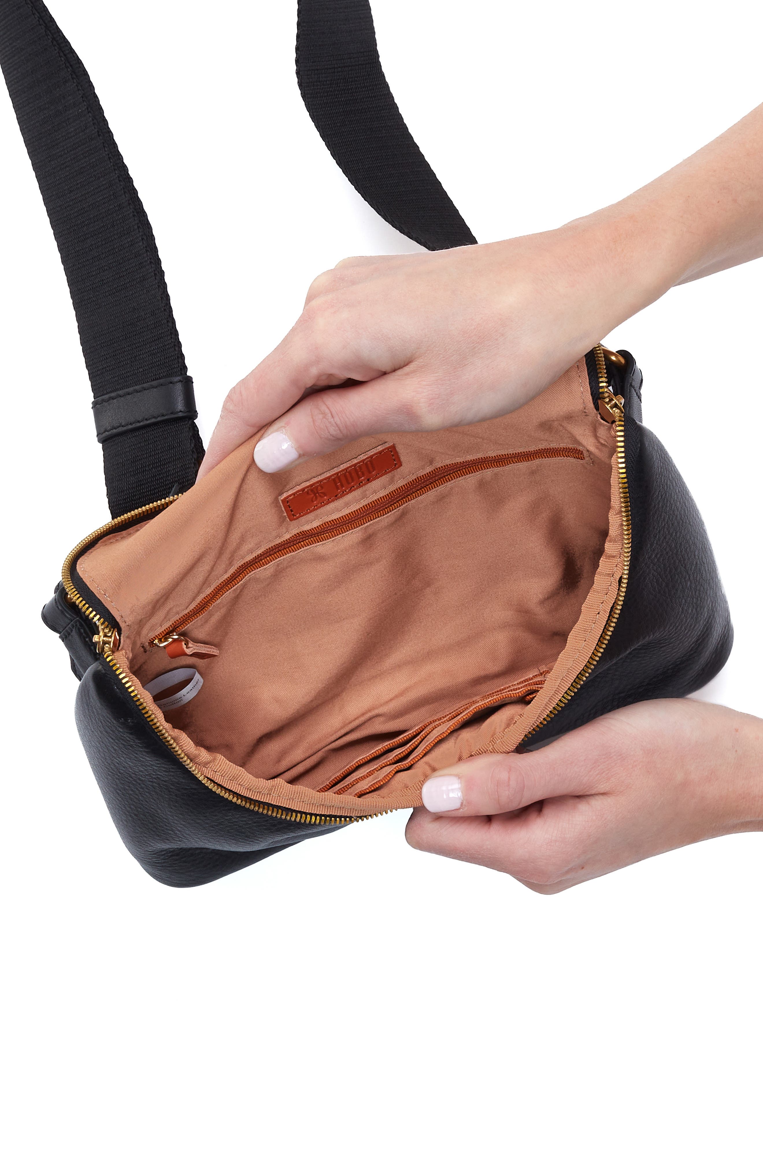 HOBO Large Fern Belt Bag, Alternate, color, Black