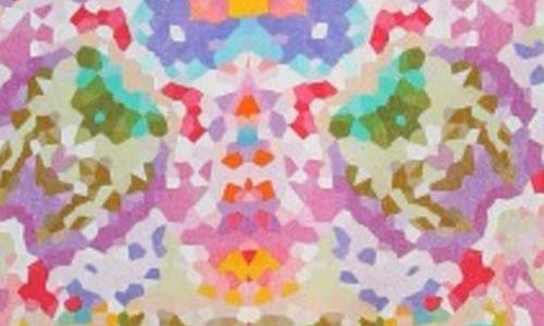 Apny Print High Neck Shirt In Pink Multi