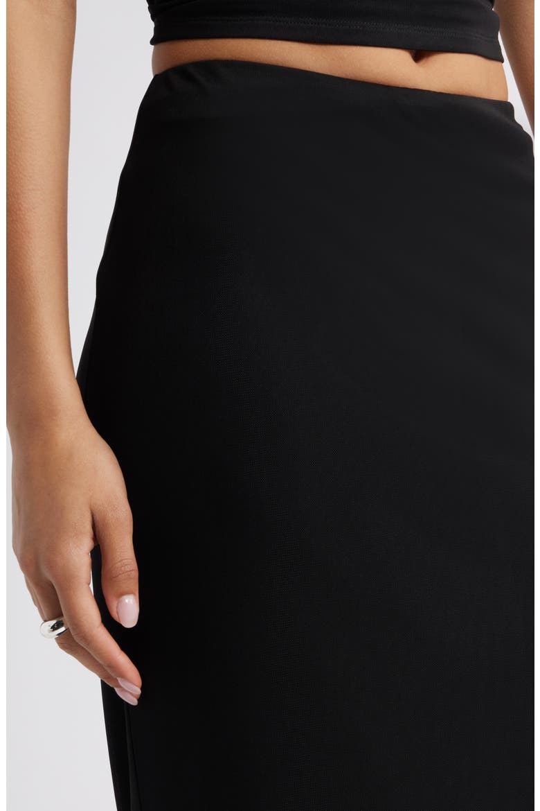 Mesh Maxi Skirt, Alternate, color, BLACK