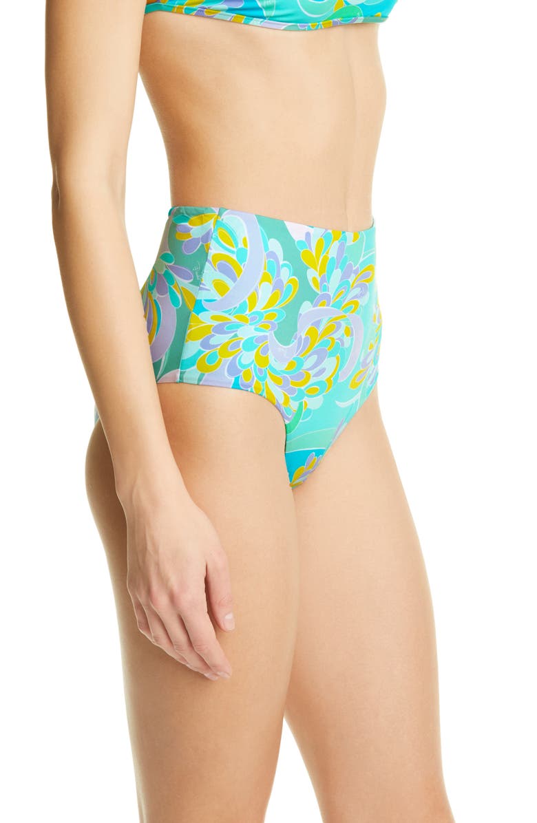 Emilio Pucci Lily Print Bikini Bottoms, Alternate, color,