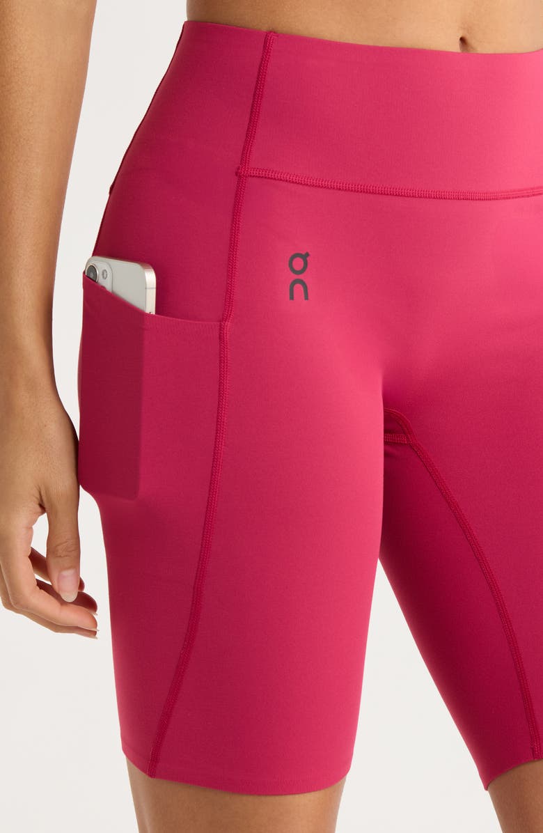 On Studio High Waist Bike Shorts, Alternate, color, Grenadine