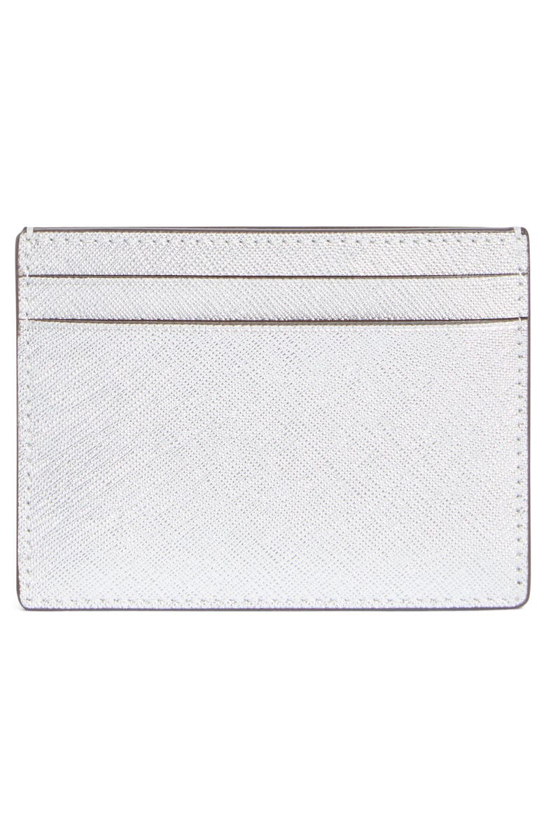 Kate Spade New York kenzie glitter card case, Alternate, color, Lunar Light