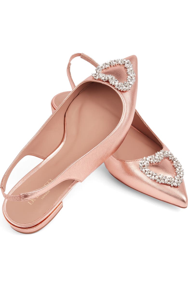 LK Bennett Luana Pointed Toe Slingback Flat, Alternate, color, Copper