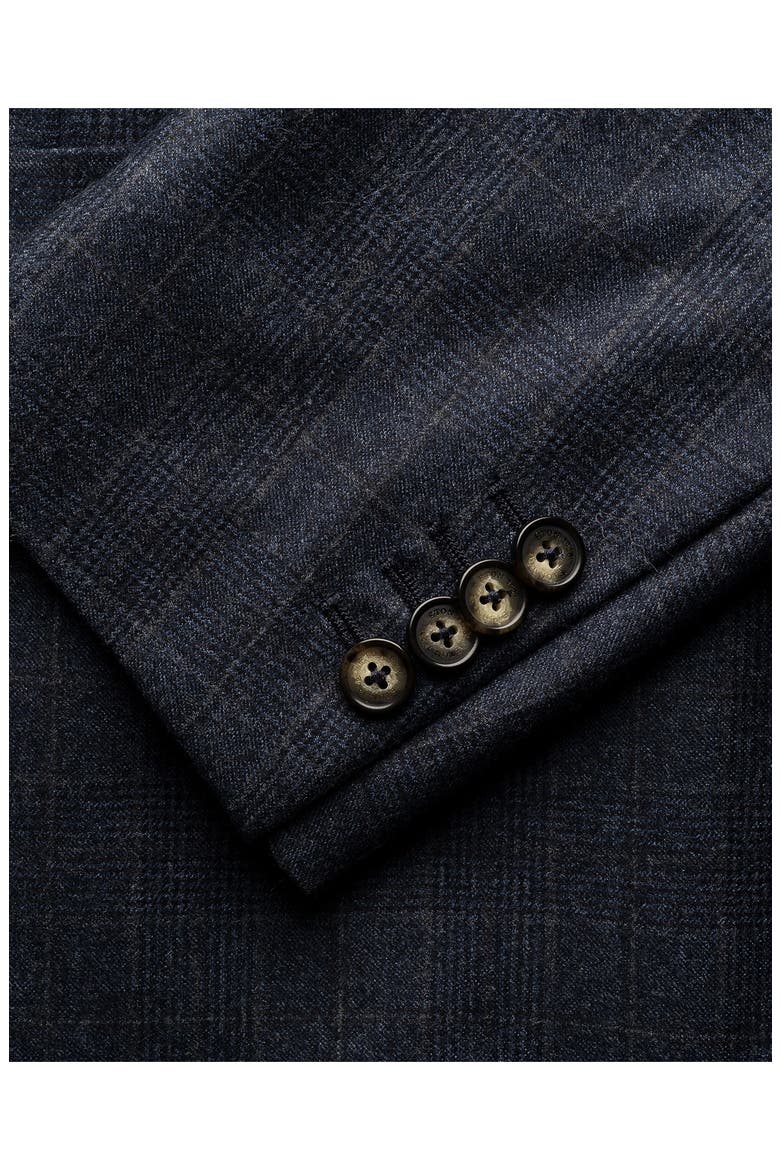 Check Wool Soft Sport Coat, Alternate, color, NAVY
