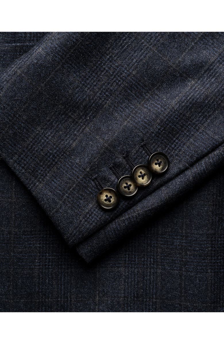 Eton Check Wool Soft Sport Coat, Alternate, color, Navy