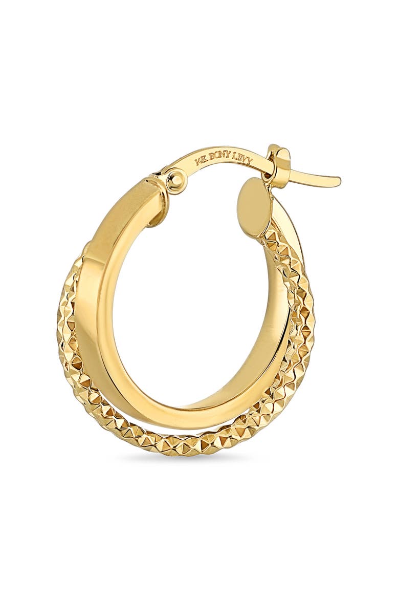 14K Gold Diamond Cut Triple Hoop Earrings (Online Trunk Show), Alternate, color, 14K YELLOW GOLD