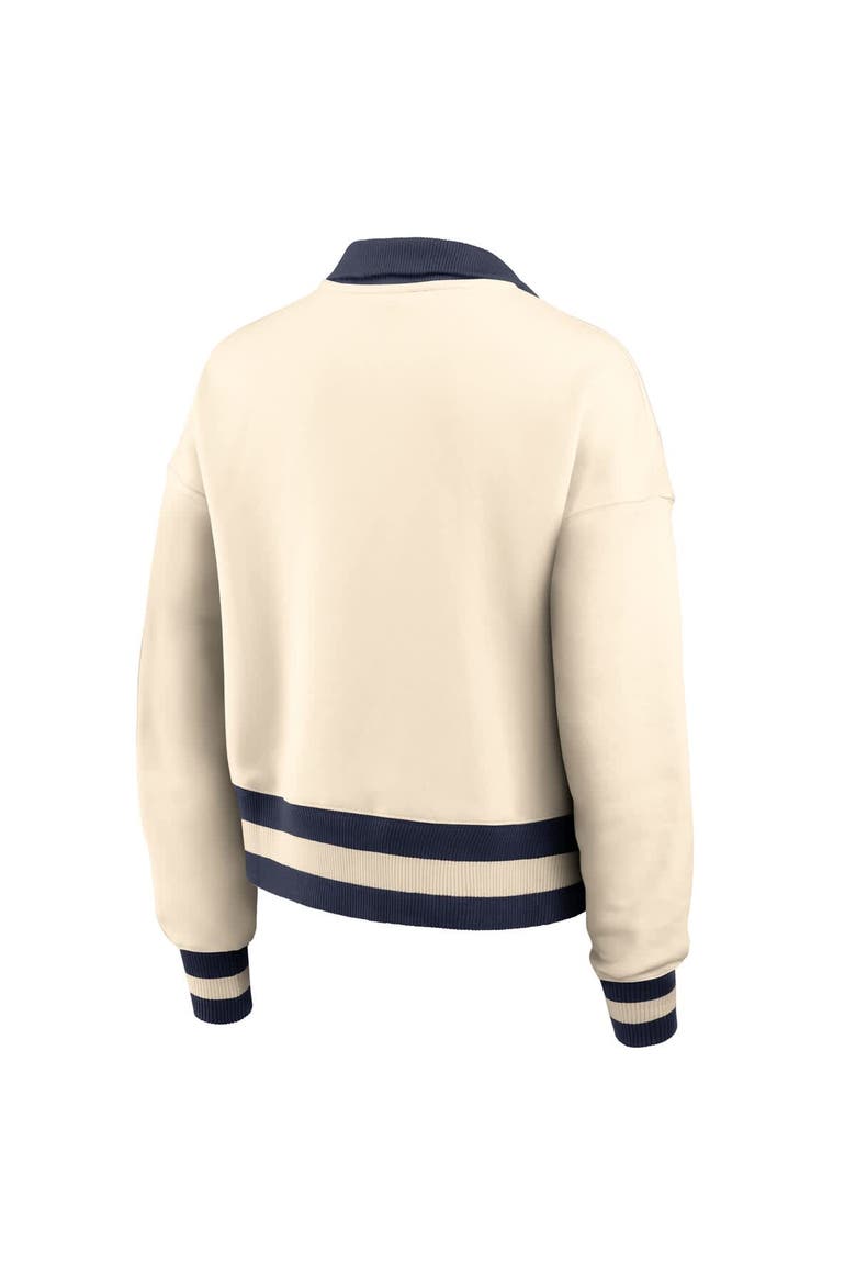 Women's Nike Tan Auburn Tigers Legacy Half-Zip Sweatshirt, Alternate, color, Cream