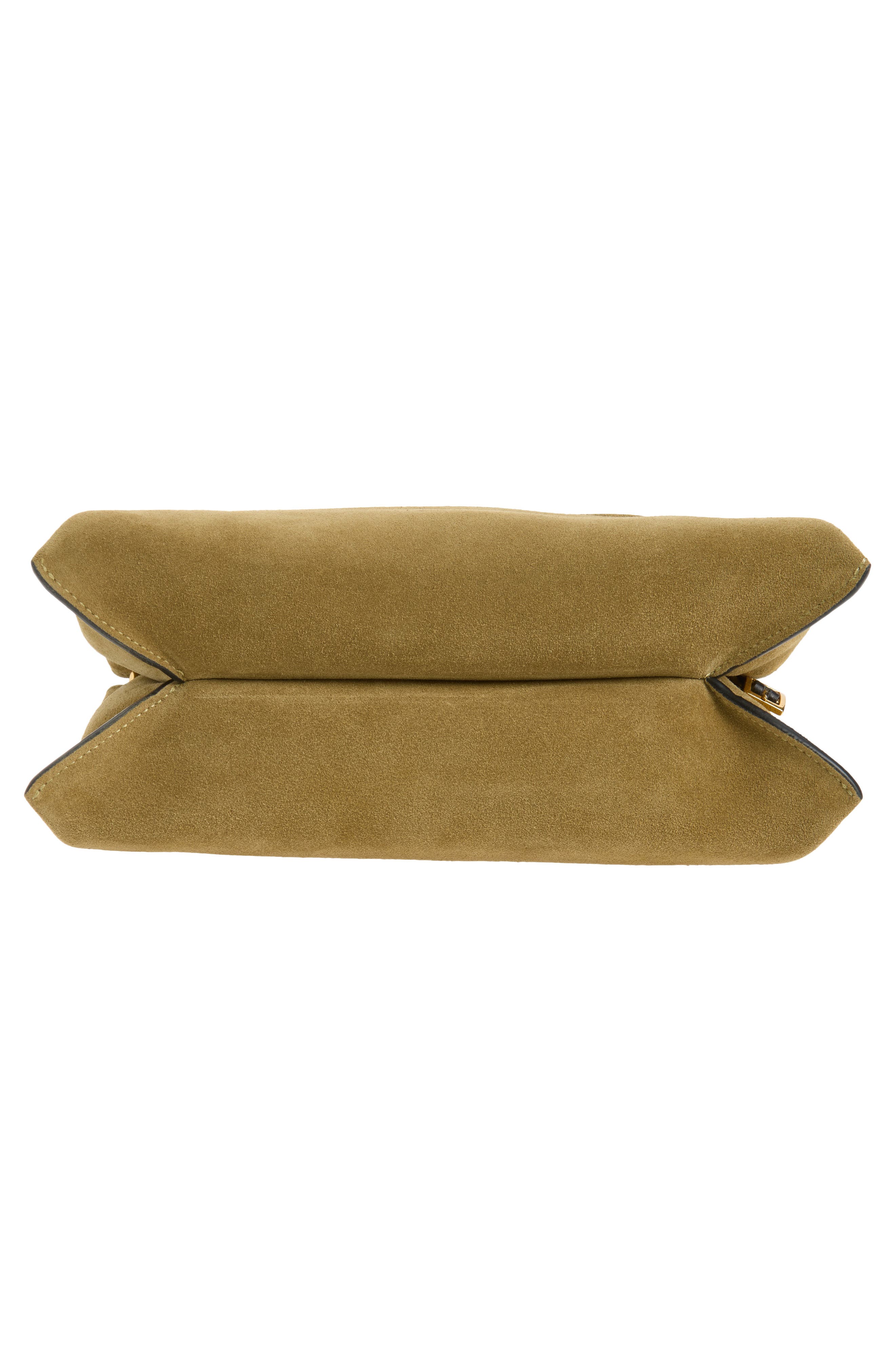 Wandler Penelope Slouch Suede Shoulder Bag, Alternate, color, Khaki Suede/ Black