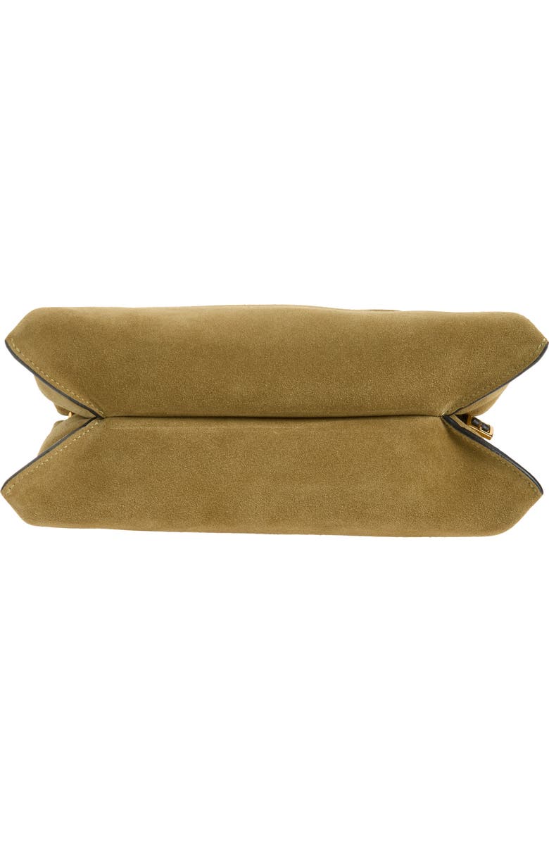 Wandler Penelope Slouch Suede Shoulder Bag, Alternate, color, Khaki Suede/ Black