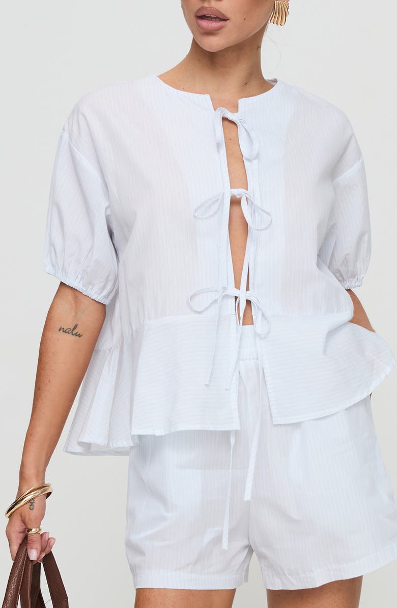 Princess Polly Sunblind Front Tie Top, Main, color,