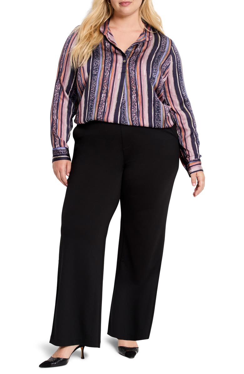 NIC+ZOE Animal Stripe Button-Up Shirt, Alternate, color, Indigo Multi