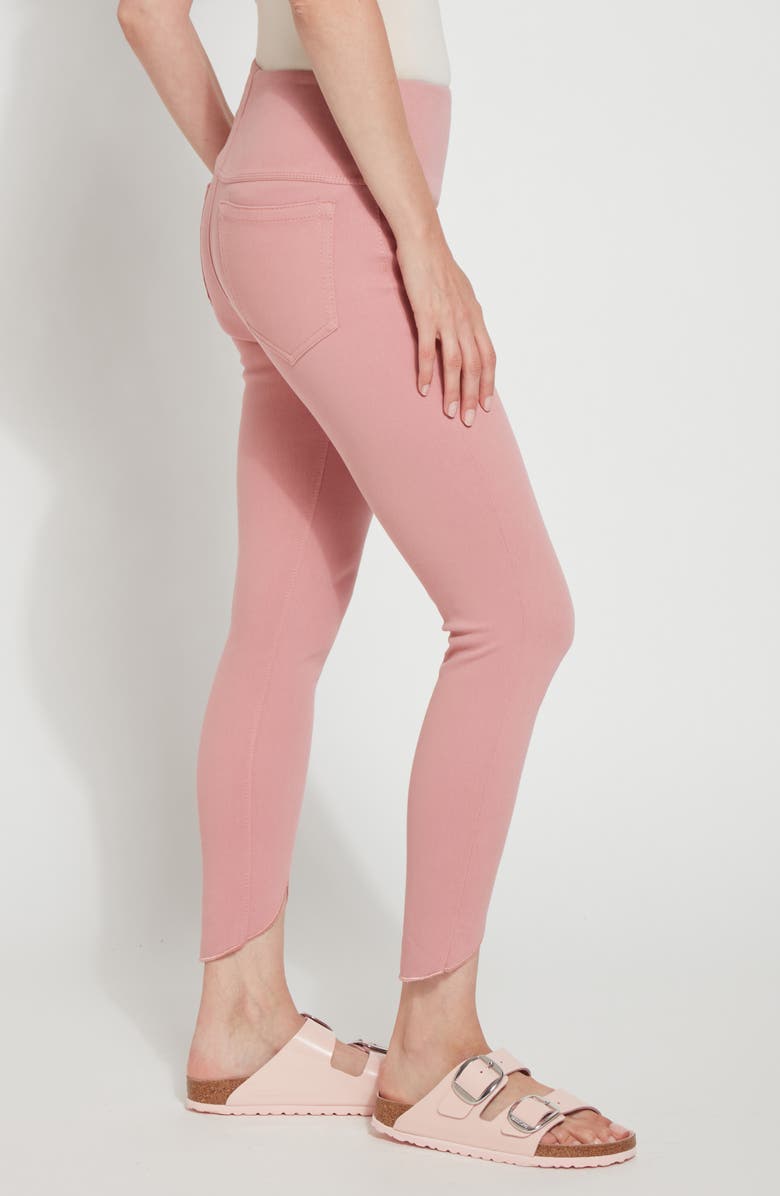 Lysse Lynette Scallop Hem Crop Skinny Jeans, Alternate, color, Pinkclay