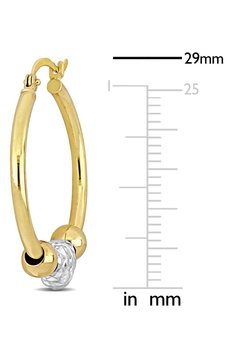 DELMAR Diamond Heart Hoop Earrings - 0.02ct., Alternate, color, 