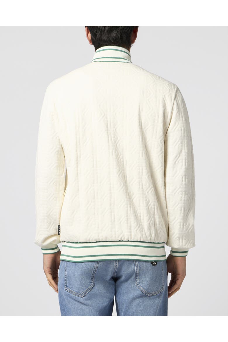 Tracksuit Jacket Jacquard Monogram Men, Alternate, color, OffWhite