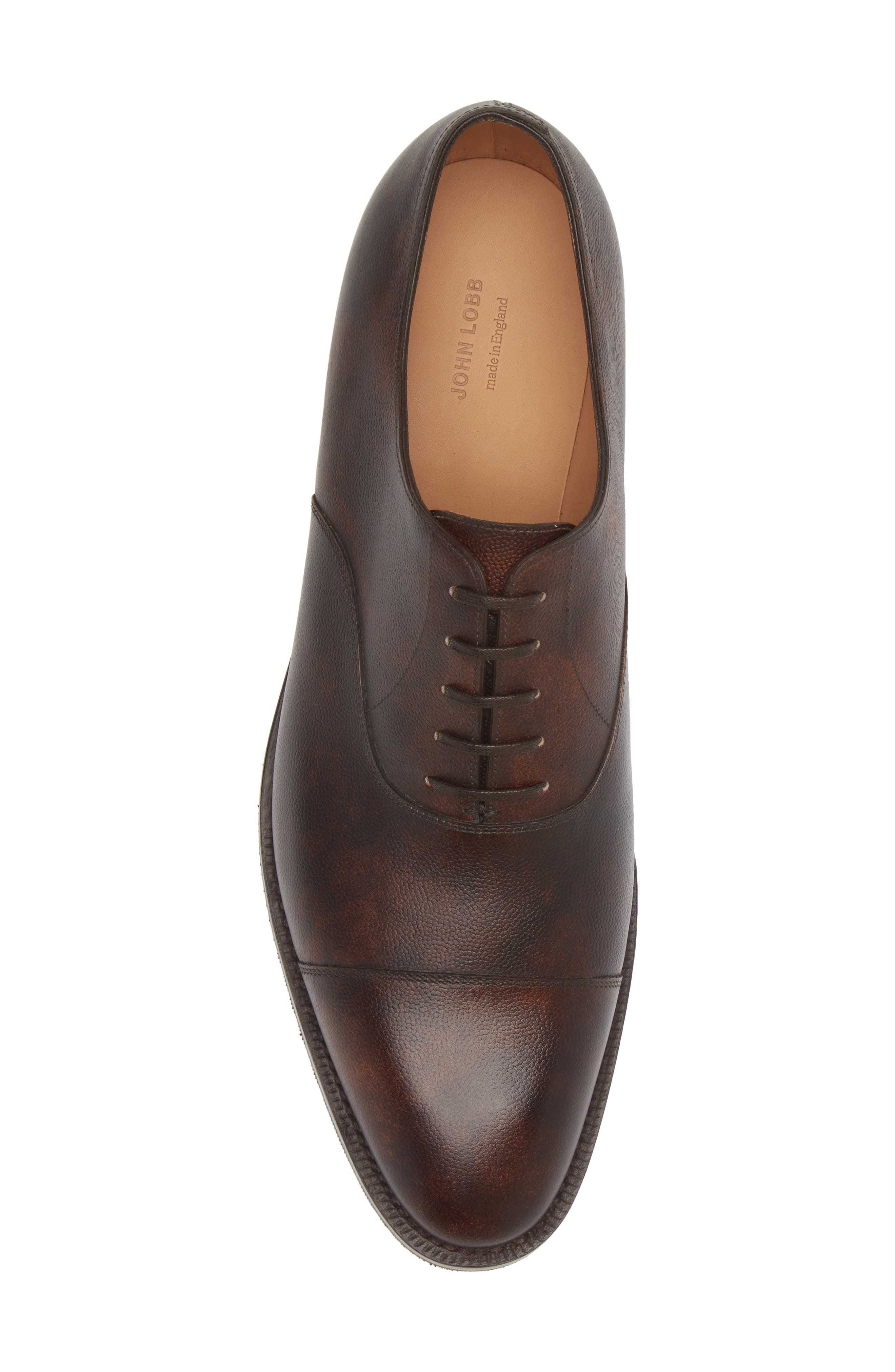 John Lobb City II Cap Toe Oxford, Alternate, color, Brown