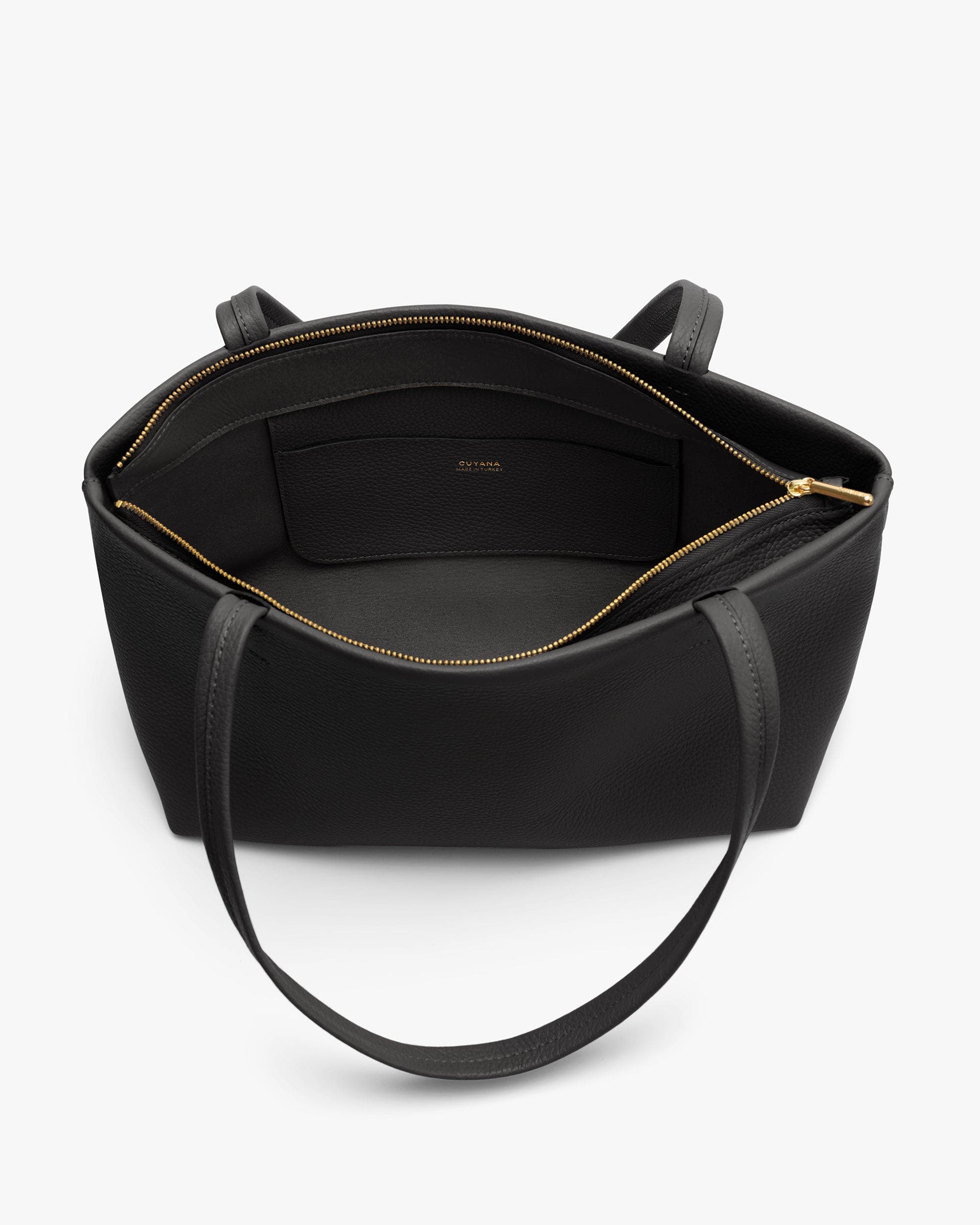 Cuyana East West Easy Tote, Alternate, color, Black
