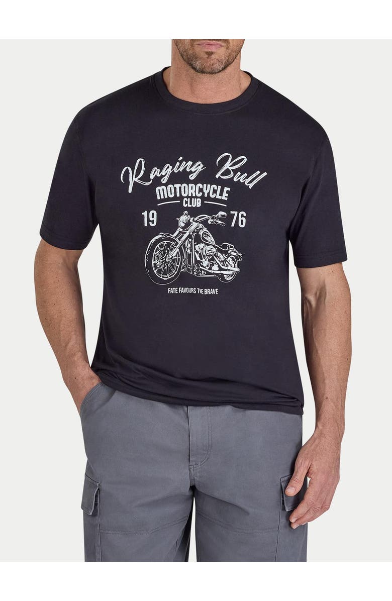 Raging Bull Motorcycle Club Printed T-Shirt, Alternate, color, Black