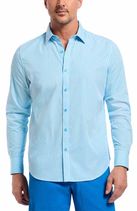 Robert Graham Greenwich Stripe Stretch Button-Up Shirt