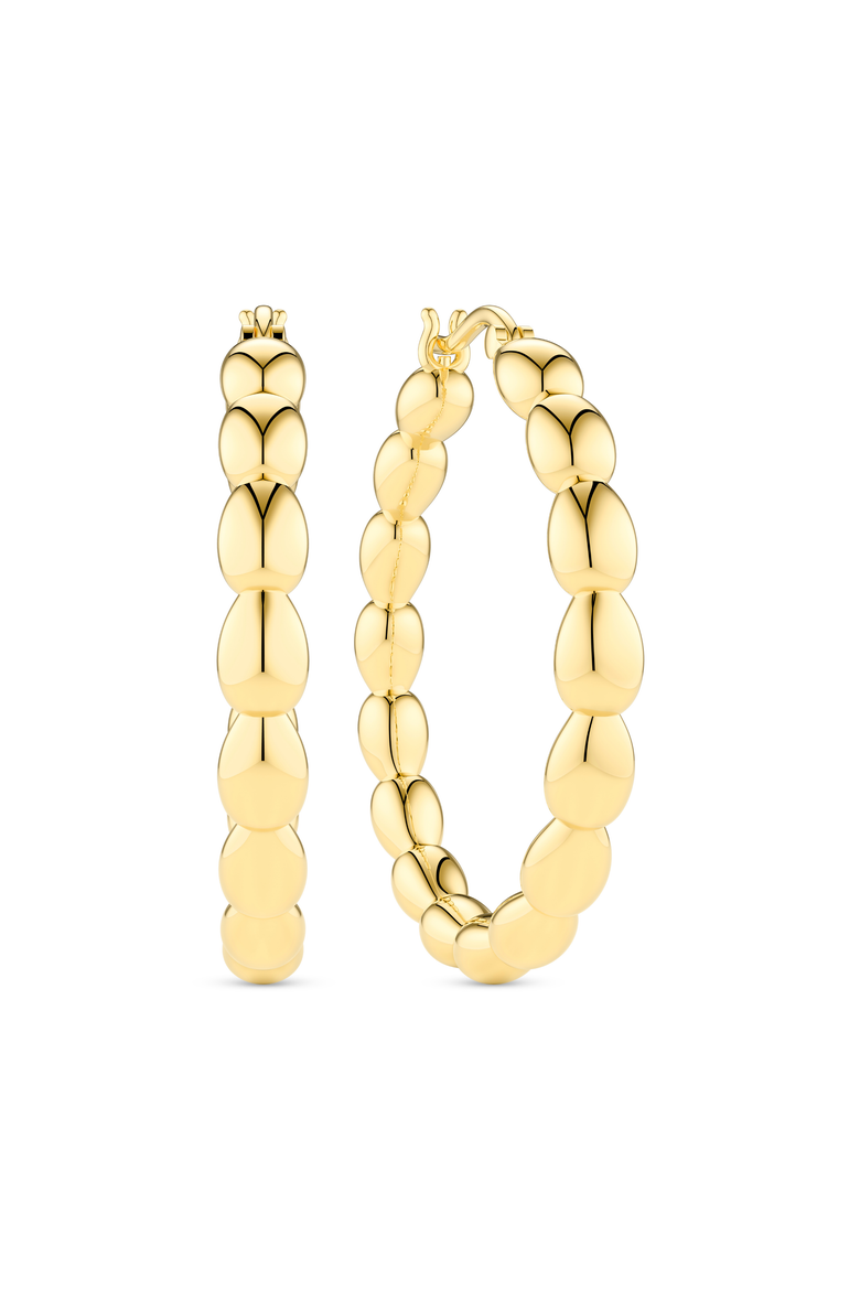 Earrings Goccia Cerchi Pianura, Main, color, 18K Gold Plated