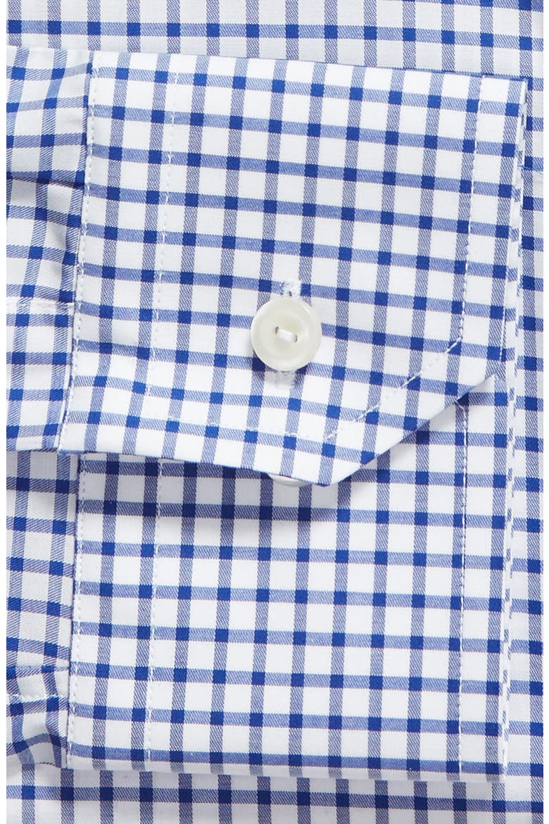 Slim Fit Check Dress Shirt, Alternate, color, NAVY