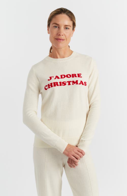 Chinti & Parker Wool-cashmere J'adore Christmas Sweater In Neutral