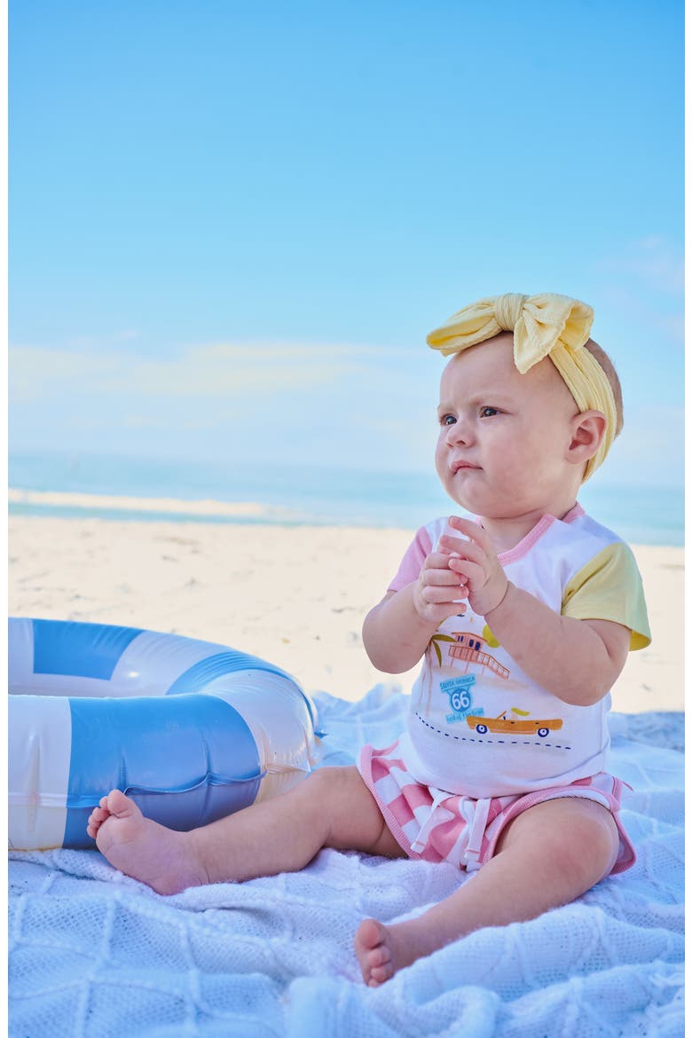 Kids' Santa Monica Colorblock T-Shirt & Stripe Shorts Set, Alternate, color, SANMO