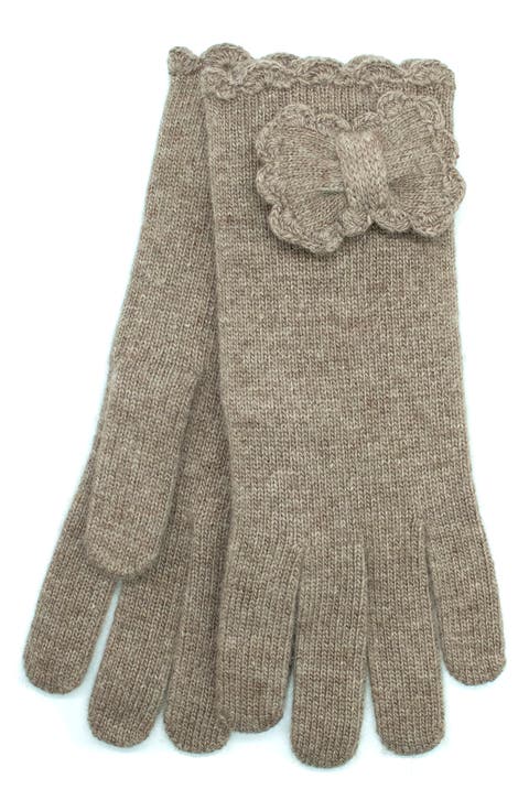 Scalloped Edge Knit Gloves