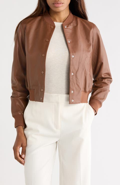 Riley Leather Bomber Jacket