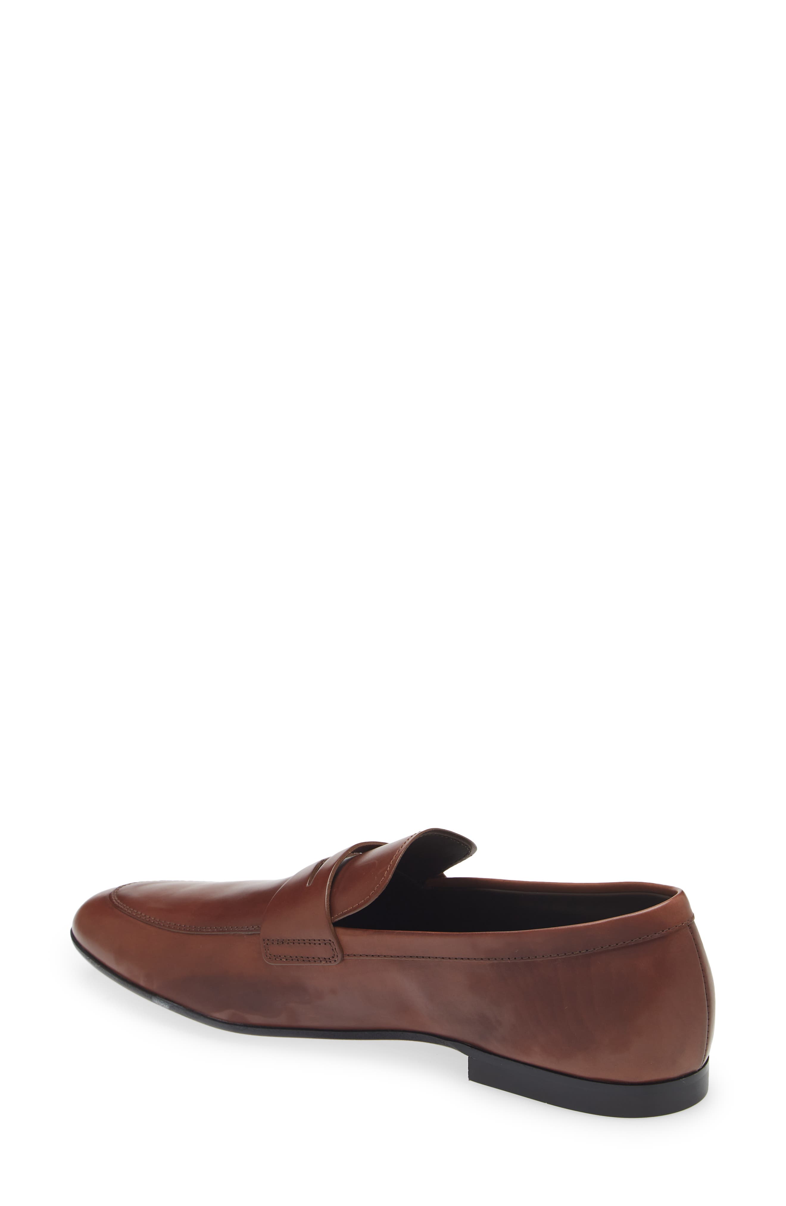 Tod's Apron Toe Loafer, Alternate, color, Teak