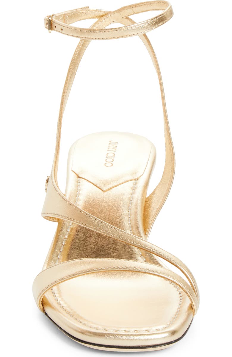 Jimmy Choo Faye Ankle Strap Sandal, Alternate, color, Gold