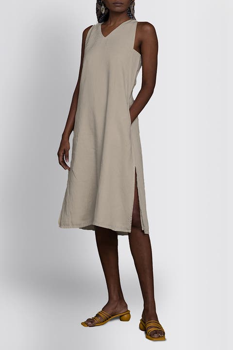 V-Neck Straight Dress