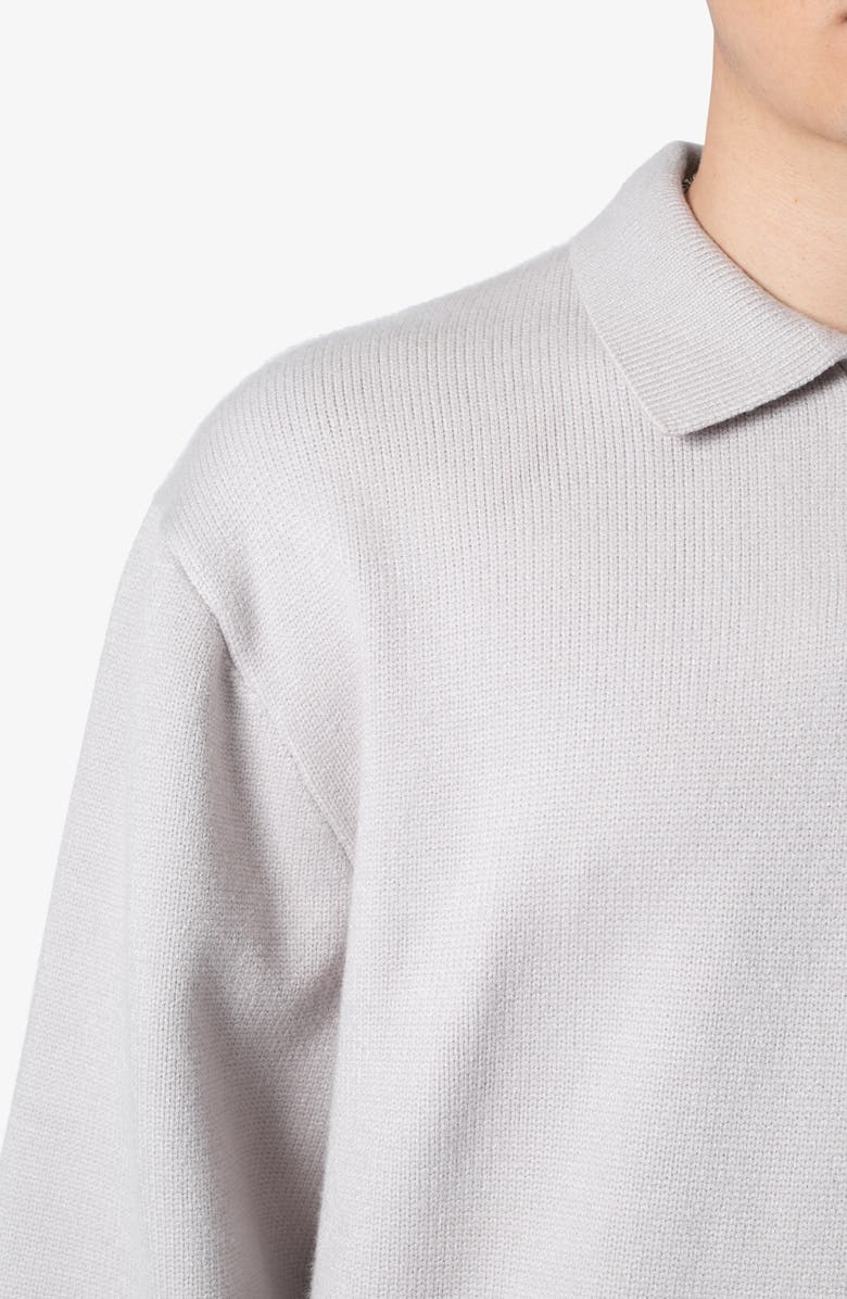 mnml Polo Sweater, Alternate, color, Light Grey