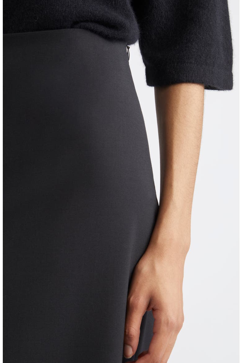 Samos Stretch Wool Grain de Poudre Pencil Skirt, Alternate, color, BLACK